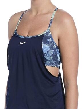 Nike Women's Drape Tankini Top Only Swimwear Swim Size Medium (NESSF279-440) $72
